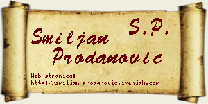Smiljan Prodanović vizit kartica